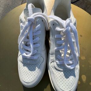 Veja White Sneakers with Black Logo